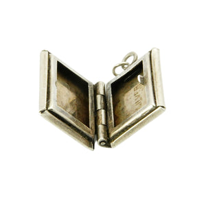 Vintage Silver Holy Bible Opening Charm