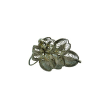 Load image into Gallery viewer, Vintage Silver Filigree Leaf Brooch, Made In Korea