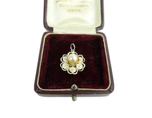 Load image into Gallery viewer, Vintage Silver Filigree Pearl Pendant