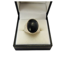 Load image into Gallery viewer, Vintage Silver &amp; Black Stone Ring - Paul Edward Bunn - PEB Ring