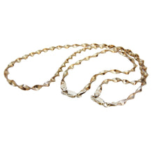 Load image into Gallery viewer, Vintage Silver &amp; Rose Gold Plated Necklace and Bracelet, Jewellery Set