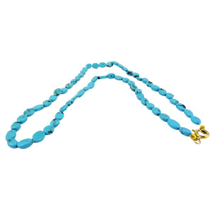 Vintage Faux Turquoise Bead Necklace