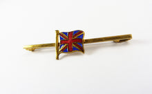 Load image into Gallery viewer, Vintage Enamel Patriotic Great Britain Union Jack Flag Bar Brooch