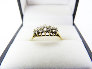 Vintage 9CT Gold Cubic Zirconia Ring UK N 