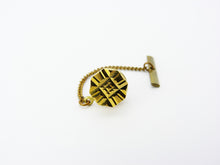 Load image into Gallery viewer, Vintage Gold Tone Diamond Cut Tie Tack Clip Pin