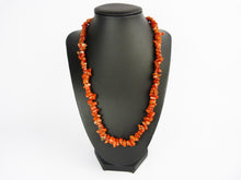 Load image into Gallery viewer, Vintage Natural Red Chip Coral &amp; Silver Clasp Necklace