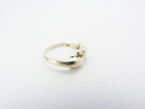 Vintage Silver 925 Dolphin Ring UK size P US 7.5