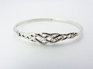 Vintage Silver 925 Scottish Celtic Knot Bangle Bracelet