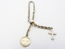 Load image into Gallery viewer, Vintage Silver Lourdes Rosary &amp; Crucifix - Silver Chain and Crucifix - St. Bernadette of Lourdes Souvenir Crucifix Cross
