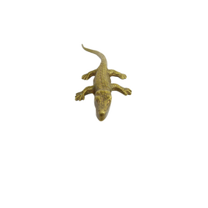 Vintage Brass Crocodile Figurine Ornament