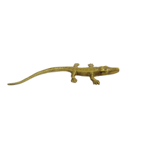 Load image into Gallery viewer, Vintage Brass Crocodile Figurine Ornament