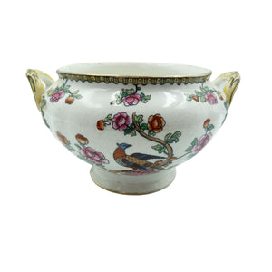 Antique Whieldon Ware Porcelain 'Pheasant' Pattern Bowl