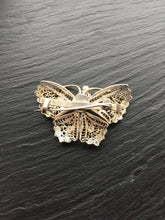 Load image into Gallery viewer, Silver Filigree Butterfly Brooch
