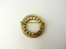 Load image into Gallery viewer, Vintage Gold &amp; Green Emerald Hollywood Signed Brooch