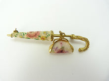 Load image into Gallery viewer, Hand Embroidered Umbrella and Purse Brooch Pin