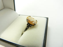 Load image into Gallery viewer, Art Deco Silver Cameo Ring by Delcita Size S