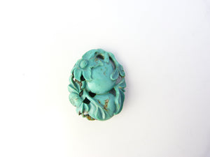 Antique Chinese Turquoise Gourd Pendant