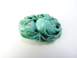 Antique Chinese Turquoise Gourd Pendant