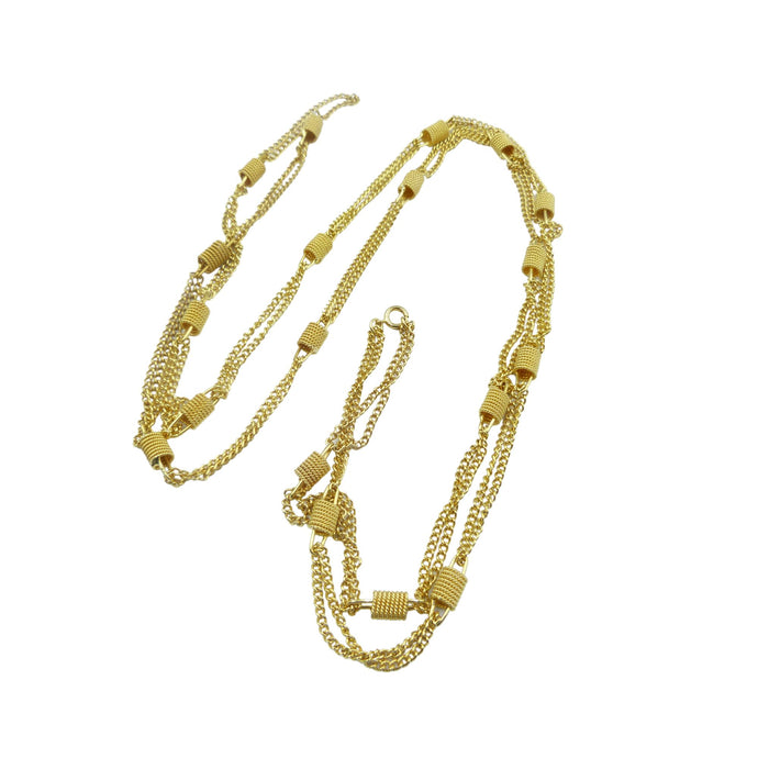 Vintage 1990s Gold Tone Long Chain Necklace