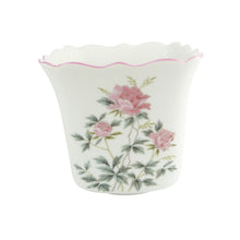 Load image into Gallery viewer, Vintage Ceramic Pink Flowers Plant Pot - Indoor Planter