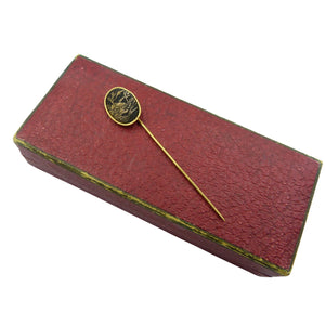 Vintage Damascene Stick Pin, Hat Pin
