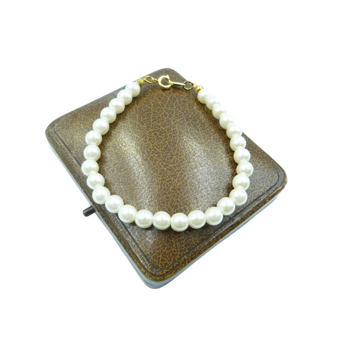 Vintage Cream Faux Pearl Bead Bracelet