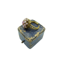 Load image into Gallery viewer, Vintage Faux Pink Opal Adjustable Cocktail Ring