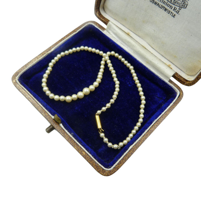 Vintage Lotus Pearl Necklace