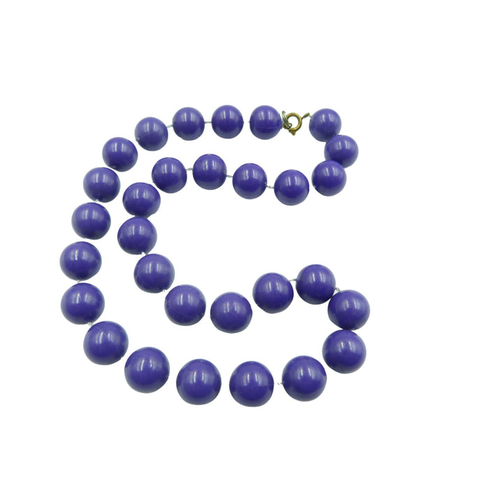 Vintage 1980s Purple Beaded Necklace