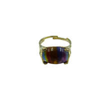 Load image into Gallery viewer, Vintage Sarah Coventry Rainbow Glass Adjustable Ring