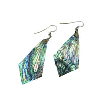 Load image into Gallery viewer, Vintage Silver &amp; Abalone Shell Earrings